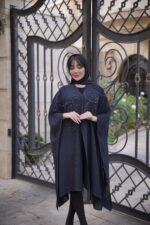 مانتو عبایی مزونی جواهردوزی شده طرح الماس - تصویر 2