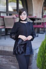 مانتومجلسی کوتاه مزونی کد lila44400262