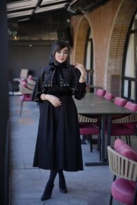 مانتومجلسی عروسکی مشکی