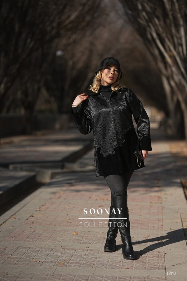 بارانی مخمل مزونی طرح آرتمیس - تصویر 3