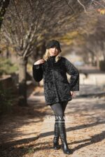 پالتومجلسی کوتاه خز طرح رز - تصویر 4