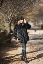 پالتومجلسی کوتاه خز طرح رز