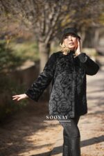 پالتومجلسی کوتاه خز طرح رز - تصویر 5