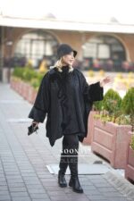 پالتومجلسی خز مدل پانچ  طرح رزالینا - تصویر 3