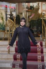 مانتو مجلسی پاییزی بریده دوزی لاکچری