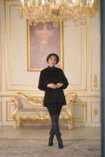 پالتومجلسی زنانه مزونی خز ایتالیایی لونالوکس - تصویر 3