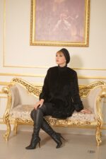 پالتومجلسی زنانه مزونی خز ایتالیایی لونالوکس