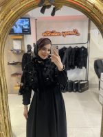 مانتومجلسی مشکی مزونی بالاتنه شنلی vip سونای - تصویر 3
