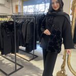 مانتومجلسی جواهردوزی شده مزونی طرح گلبرگ VIP سونای