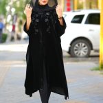 مانتو عبایی مشکی لاکچری سونای طرح SERA