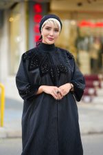مانتو مجلسی فری سایز مشکی مزونی جدید