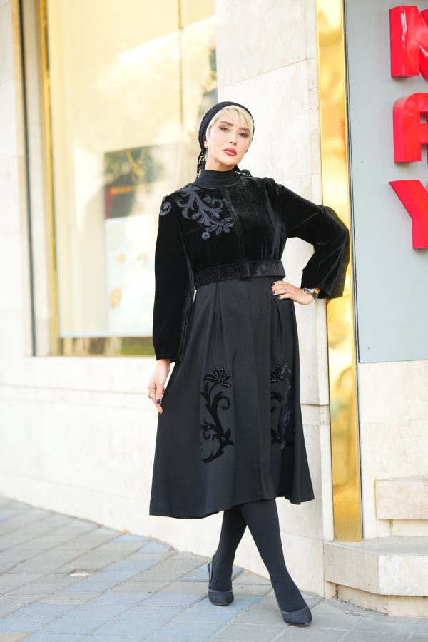 مانتو مجلسی عروسکی دخترانه طرح SOLA - تصویر 3