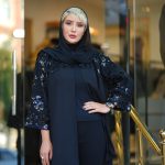 رولباسی مجلسی مشکی حریر تابستانی