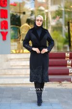 مانتومجلسی مشکی بلند لاکچری VIP سیمرغ