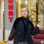 مانتو داتل کتی جواهردوزی شده طرح ALMA