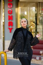 مانتو داتل کتی جواهردوزی شده طرح ALMA