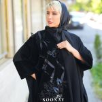مانتو پانچو مجلسی مشکی کوتاه  ESTRAIIA NEGRA