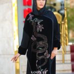 مانتو مجلسی عبایی نقاشی ایتالیایی