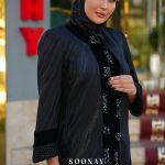 مانتومجلسی مشکی بلند طرح BRISA