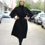 مانتومجلسی مشکی مزونی بالاتنه شنلی vip سونای