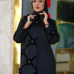 مانتومجلسی مشکی مزونی کد ۳۰۱