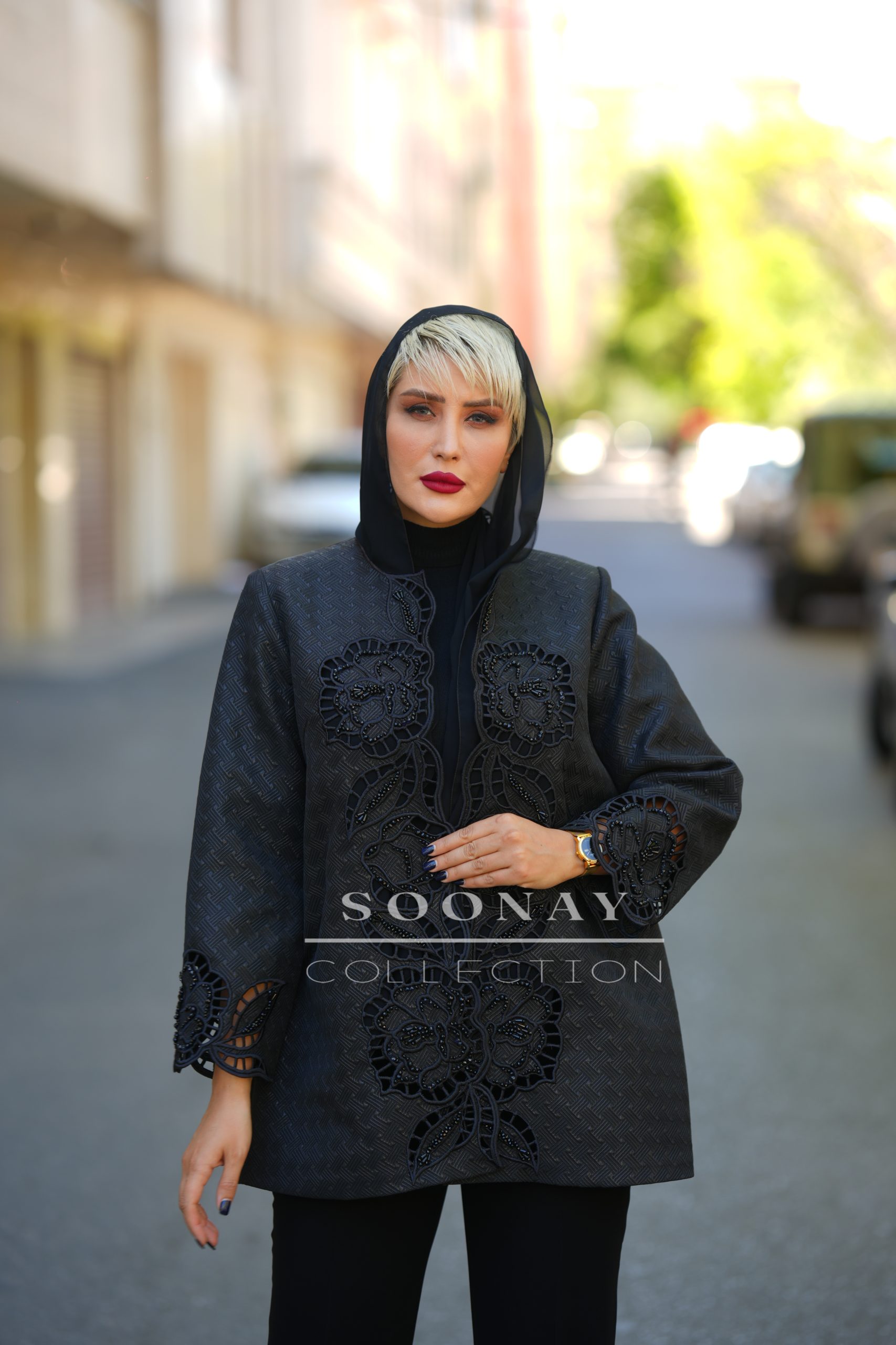 IMG_8628 مانتو مجلسی ژاکارد بریده دوزی SELANA - تصویر 1