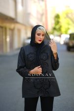 مانتو مجلسی ژاکارد بریده دوزی SELANA - تصویر 2